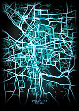 Syracuse NY USA City Map