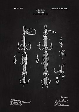 1900 Fishing Hook Patent