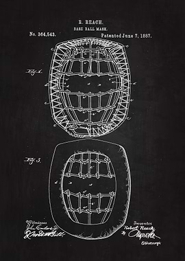 1887 Baseball Mask Patent