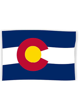 Waving Colorado State Flag