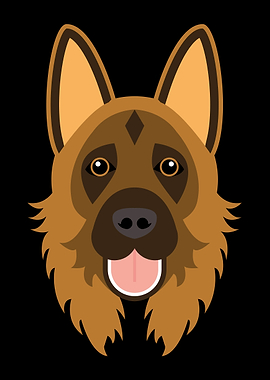 German Shepherd dog face