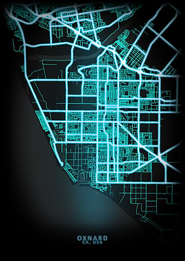 Oxnard CA USA City Map