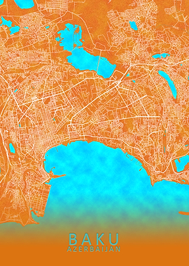 Baku Azerbaijan City Map