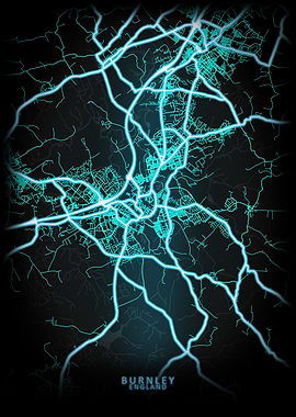 Burnley England City Map