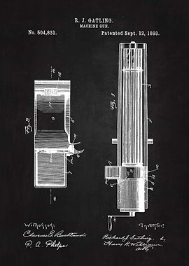 1893 Machine Gun Patent