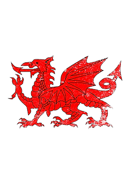 Welsh Dragon With Grunge