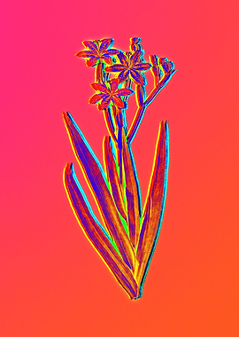 Neon Flower Painting Pink