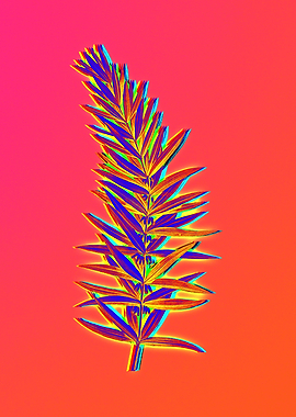 Neon Flowers Illustration
