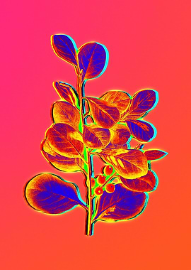Neon Floral Illustration