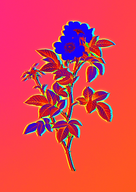 Neon Electric Blue Flower