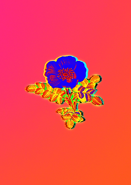 Neon Flower Illustration