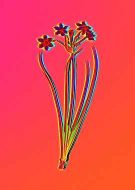 Neon Flower Painting