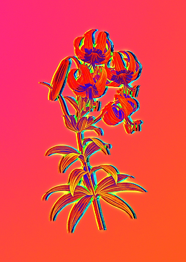 Ultraviolet Neon Flowers