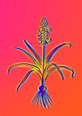 Neon Botanical Painting