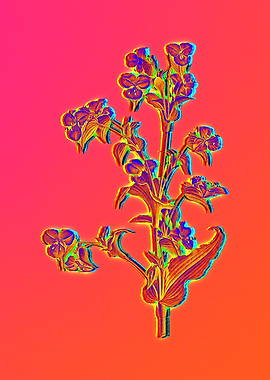 Neon Flowers Illustration