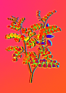 Neon Flower Illustration