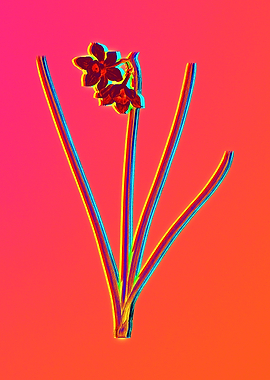 Neon Flower Illustration
