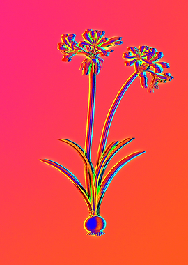 Neon Flower Illustration