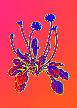 Neon Floral Illustration