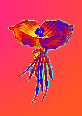 Neon Botanical Painting