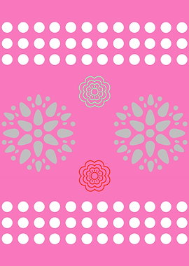 Pink Floral Metal Poster