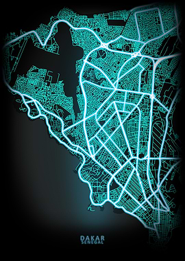 Dakar Senegal City Map