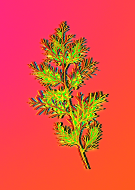 Neon Flower Illustration