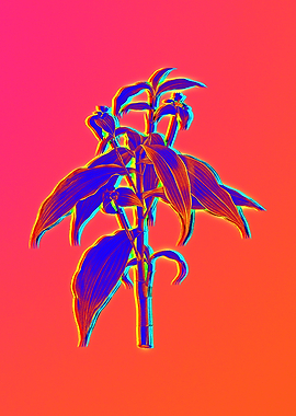 Neon Flowers Illustration