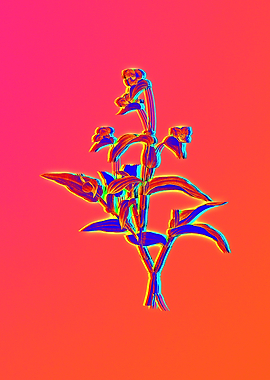 Neon Florals Illustration
