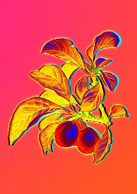 Neon Botanical Painting
