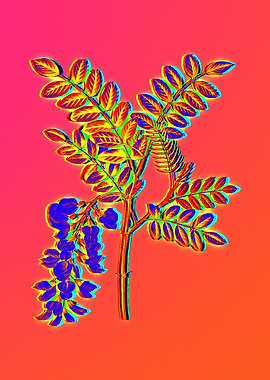 Neon Flower Illustration