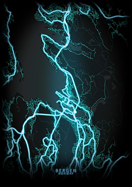 Bergen Norway City Map