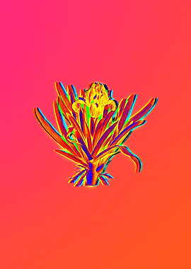 Neon Flower Painting