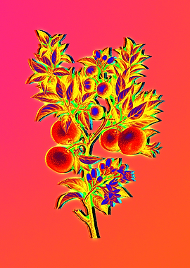 Neon Flower Illustration