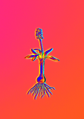 Neon Botanical Painting