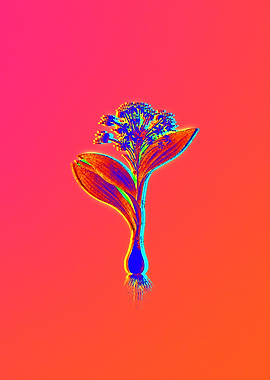 Neon Flower Painting