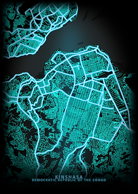 Kinshasa DR Congo City Map