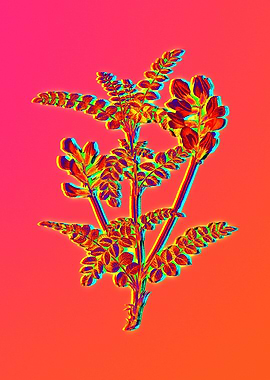 Neon Floral Illustration