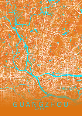 Guangzhou China City Map
