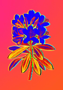 Neon Flower Drawing