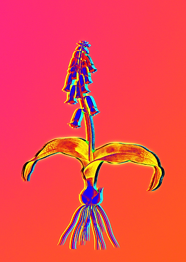 Neon Flower Illustration