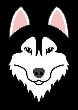 Siberian Husky Dog Face