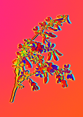 Neon Botanical Flower