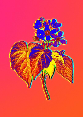 Neon Botanical Drawing