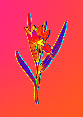 Ultraviolet Neon Flower