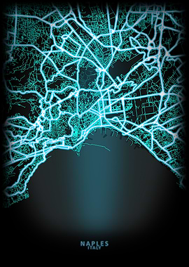 Naples Italy City Map