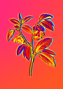 Neon Flower Illustration