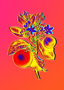 Neon Flower Illustration