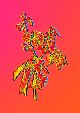 Bright Pink Neon Botanical