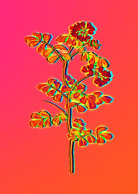 Neon Botanical Painting